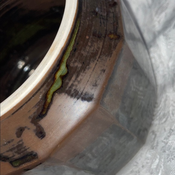 Vintage Dark Ceramic Lidded Jar - Picture 5 of 6